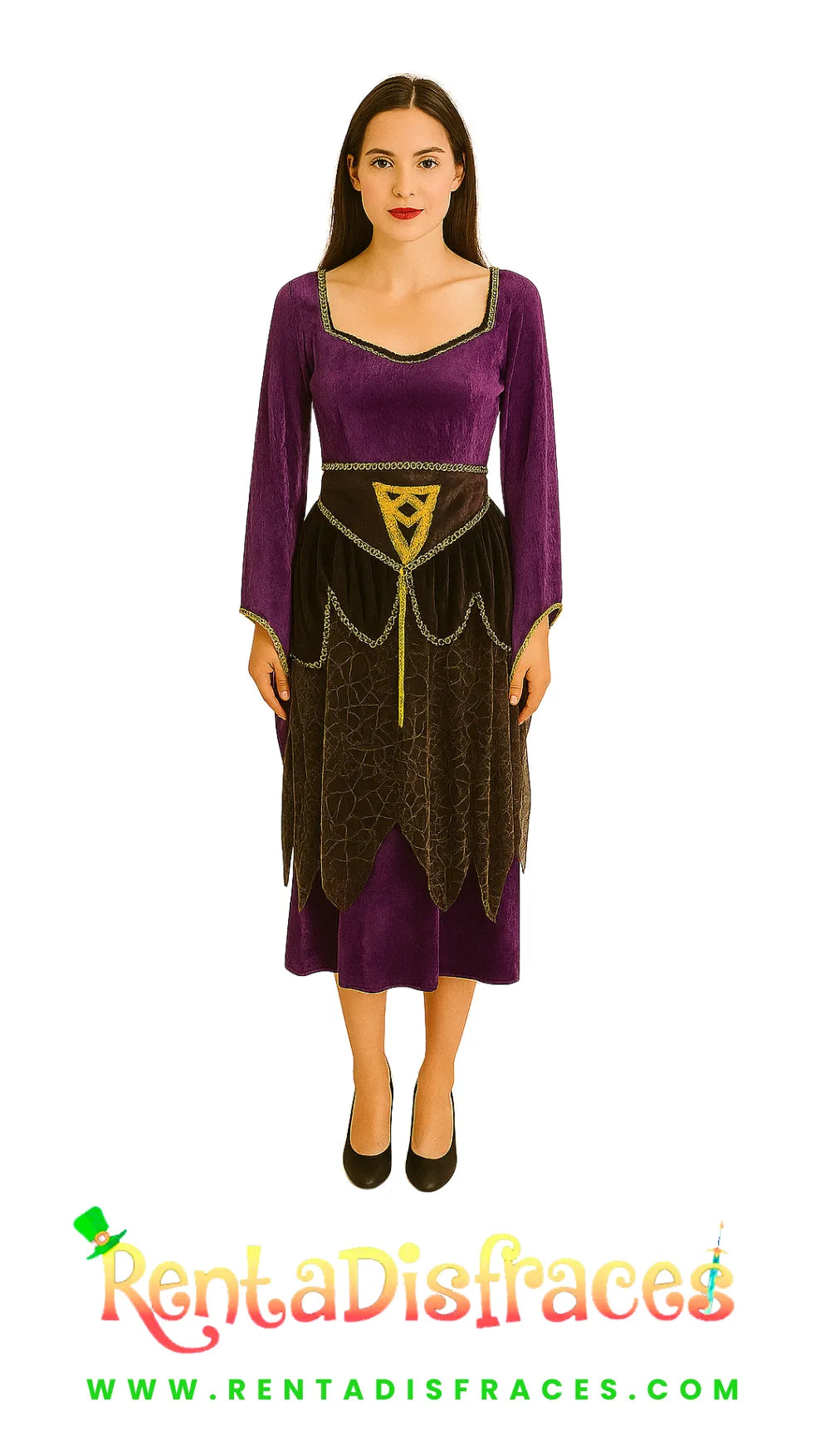 234.- Disfraz 2 en 1 bruja/princesa renacimiento