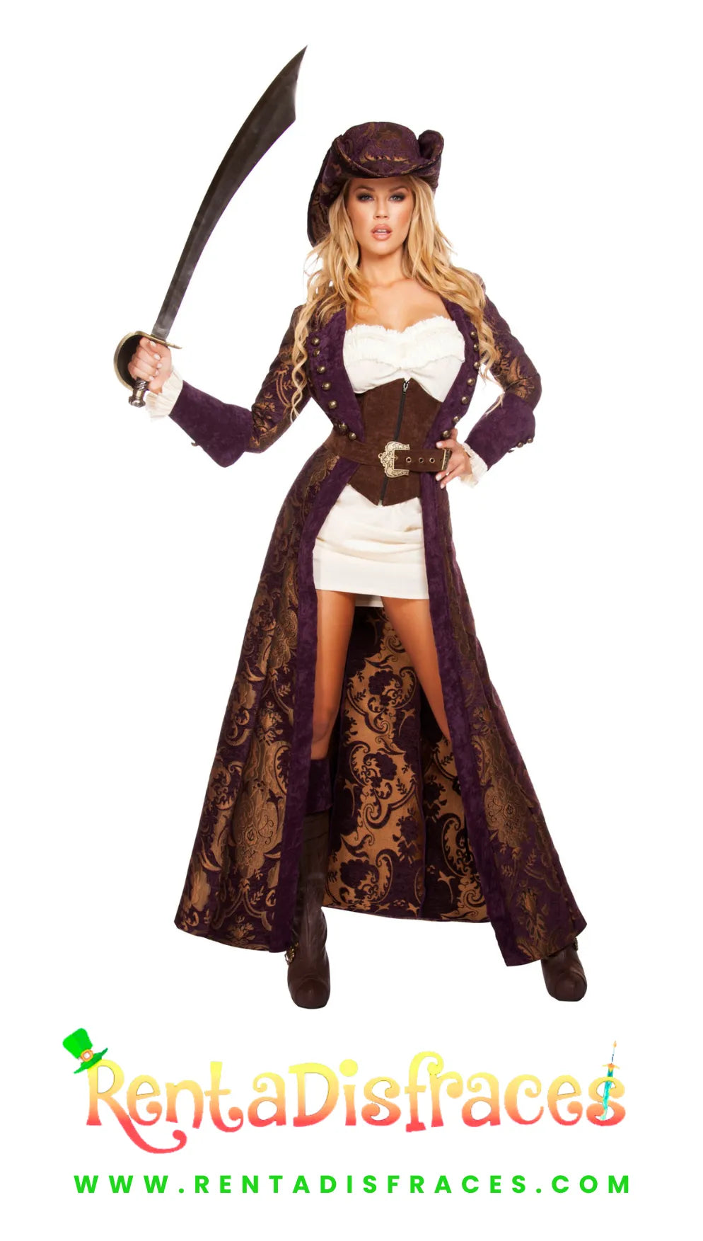 401.- Disfraz de Novia de Jack Sparrow de Lujo