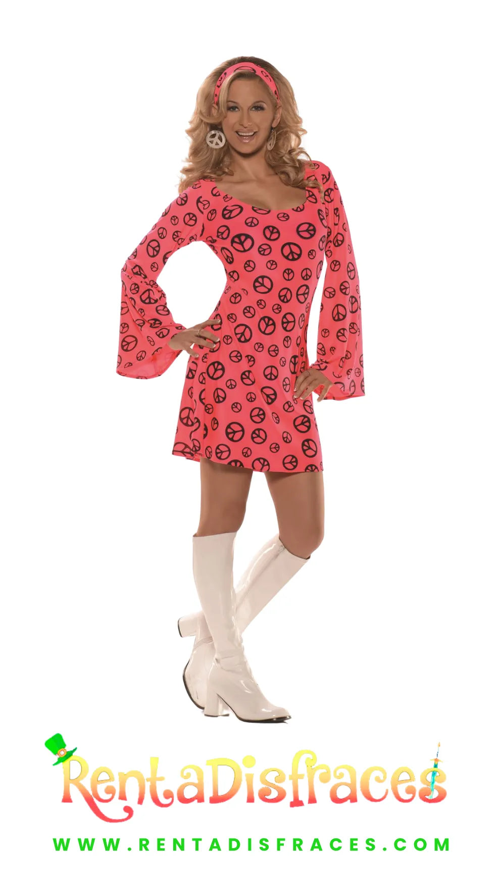 Disfraz Peace Pink